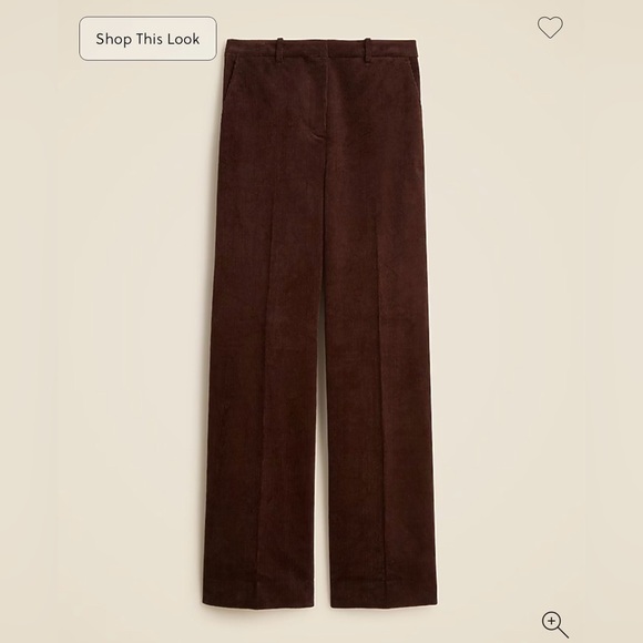 J. Crew Pants - J.Crew Wide Leg Trousers in Stretchy Cordoruy. Brown‎ Pants. Size 4. NWT